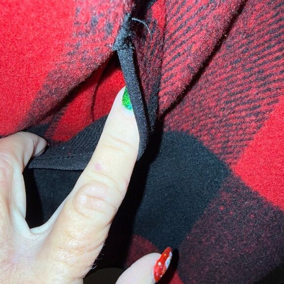 WOMENS RED PLAID VEST - Picture 2 of 5